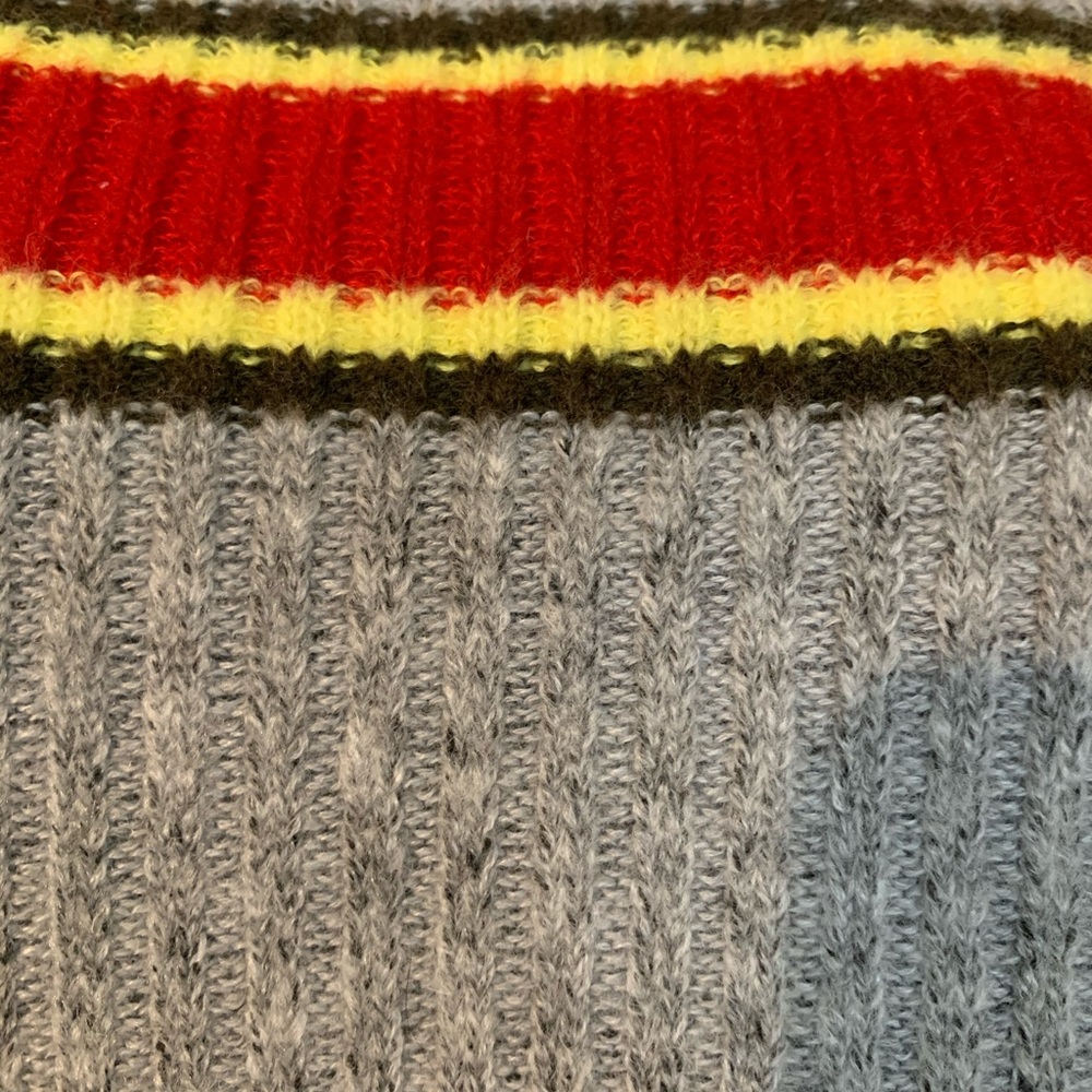NEW! knit sweater - grey with red racing stripe - Picture 7 of 9